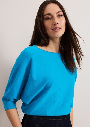 Phase Eight Cristine Knitwear Blue USA | 5283670-AV